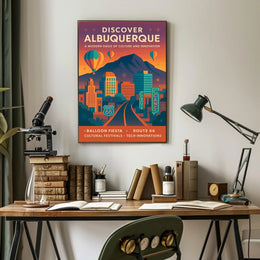 Discover Albuquerque Poster PosterGoat