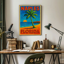 Naples Florida Tropical Paradise Poster Wall Art 18x24