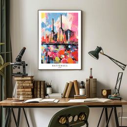 Battersea Power Station Urban Abstract Cityscape Poster PosterGoat