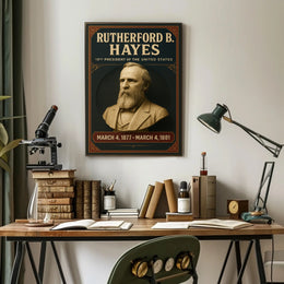 Rutherford B. Hayes Vintage Presidential Historical Poster PosterGoat