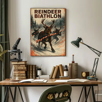 Reindeer Biathlon Poster
