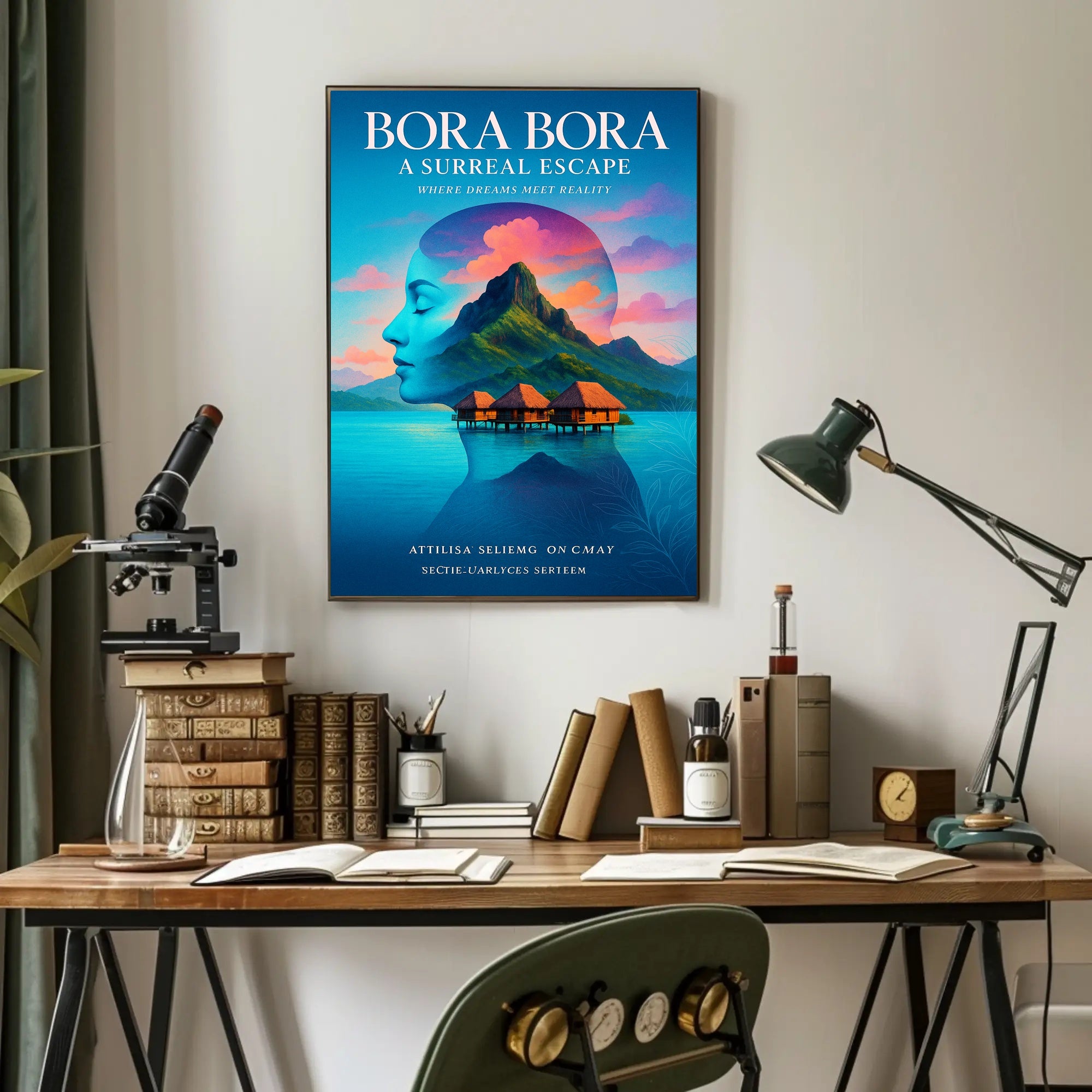 Bora Bora  A Surreal Escape Poster PosterGoat