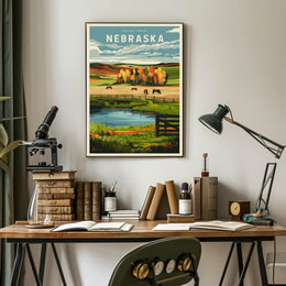 Vintage Nebraska Travel Poster