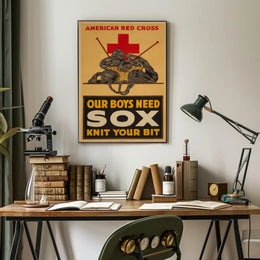 Knit for the Troops Poster PosterGoat