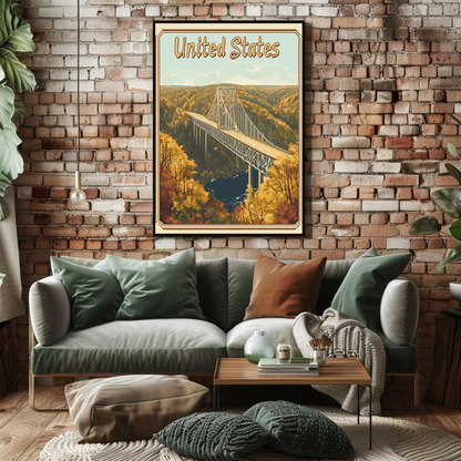 United States Scenic Bridge Poster