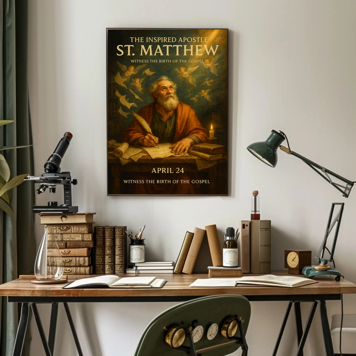 The Inspired Apostle St. Matthew Poster