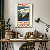 Vintage Lake Louise Travel Poster in Canadian Rockies