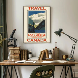 Vintage Lake Louise Travel Poster in Canadian Rockies
