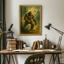 Bigfoot Forest Samurai Poster