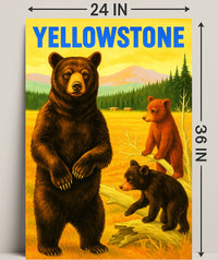 Yellowstone Bears Poster PosterGoat