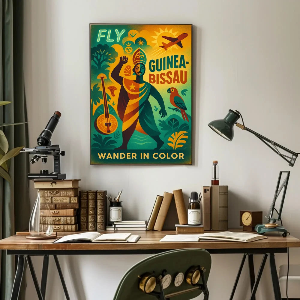 Guinea-Bissau Cultural Pride Retro Travel Poster PosterGoat
