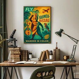 Guinea-Bissau Cultural Pride Retro Travel Poster PosterGoat