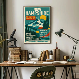 New Hampshire Scenic Vintage Travel Poster PosterGoat