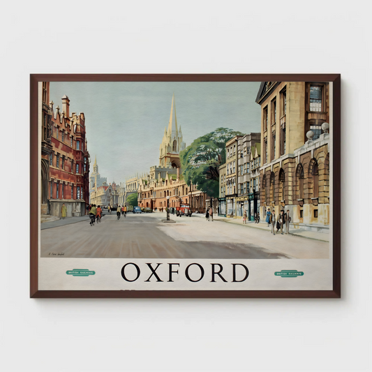 Oxford Travel by Train Poster