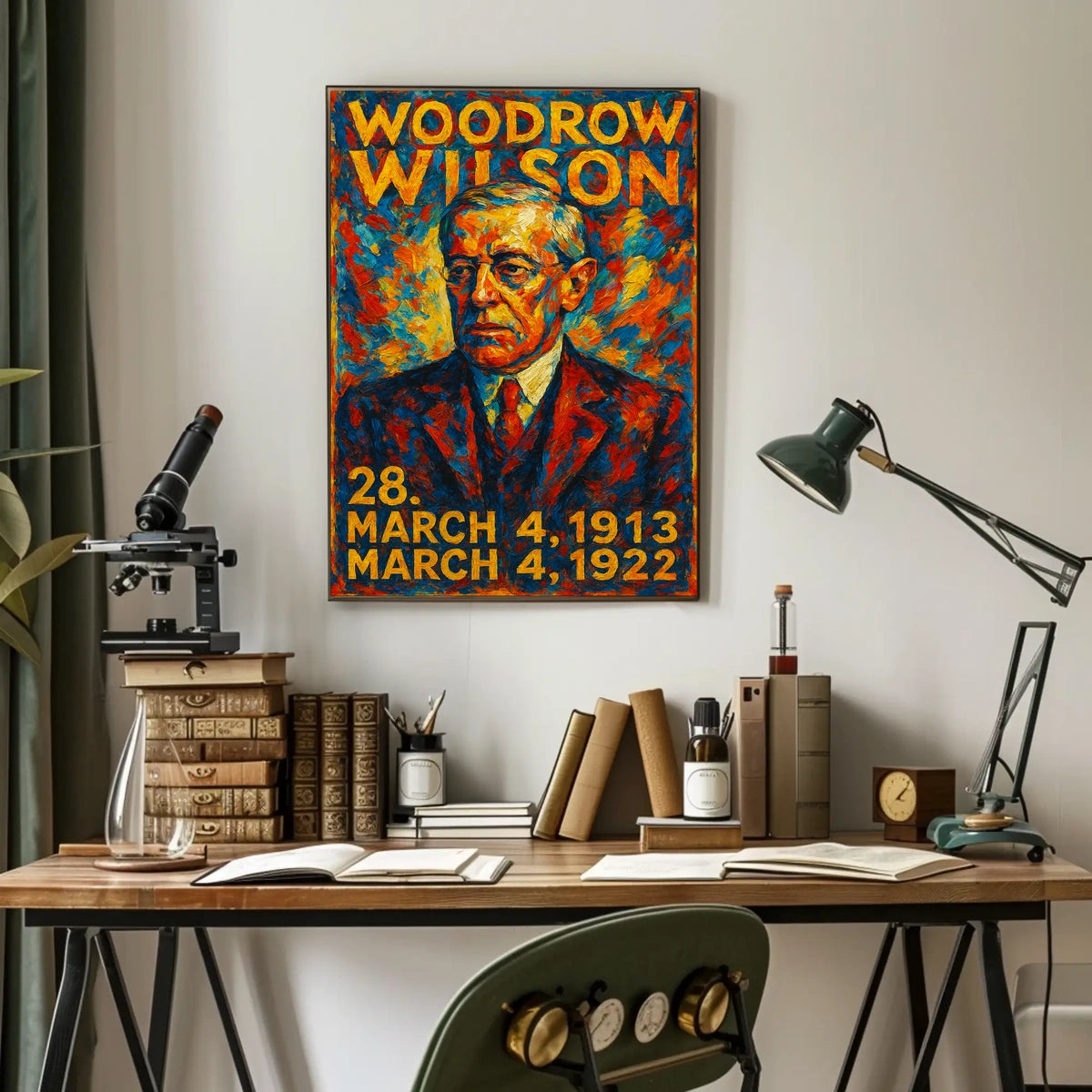 Woodrow Wilson 28th President of the United States Glitch Hop Art Poster