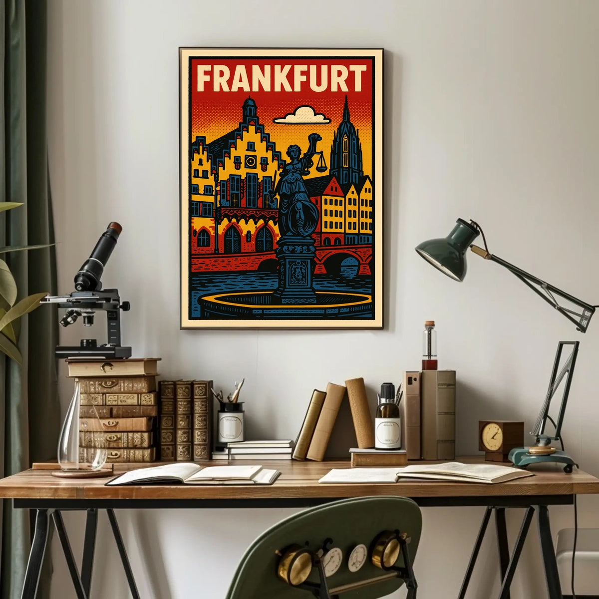 Frankfurt Cityscape Poster