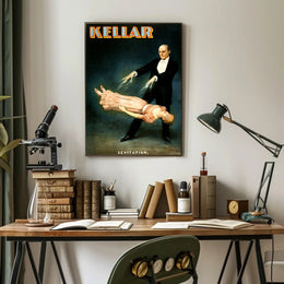 Kellar Classic Levitation Magic Show Vintage Artistic Poster