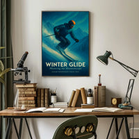 Winter Glide Mastering the Mountainscape Poster
