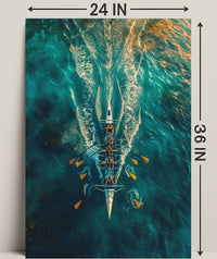 Rowing In Harmony Poster PosterGoat