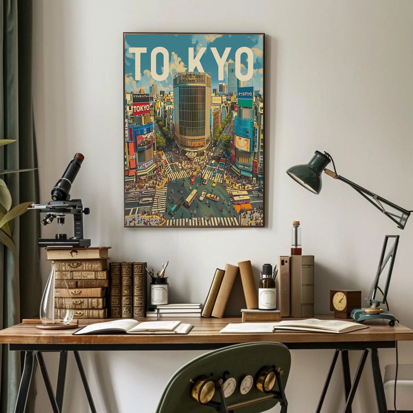 Tokyo Shibuya Crossing Urban Life Travel Poster