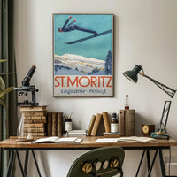 St. Moritz Ski Poster PosterGoat