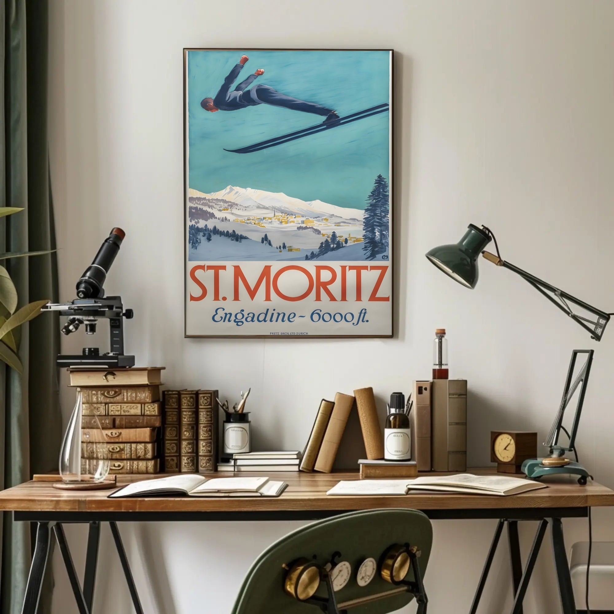 St. Moritz Ski Poster PosterGoat
