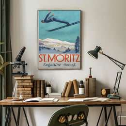 St. Moritz Ski Poster PosterGoat