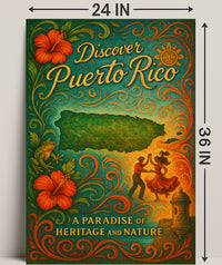 Discover Puerto Rico Vintage Poster Art PosterGoat