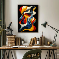 Abstract Waves Of Color Abstract Poster