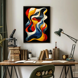 Abstract Waves Of Color Abstract Poster