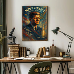 Patriotic Leadership Visionary Space Exploration Art Poster