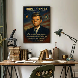 John F. Kennedy Patriotic Vintage Poster Art