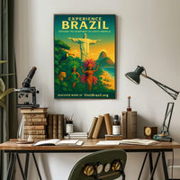 Brazil Culture and Nature Vibrant Dancers Wildlife Poster