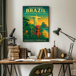 Brazil Culture and Nature Vibrant Dancers Wildlife Poster