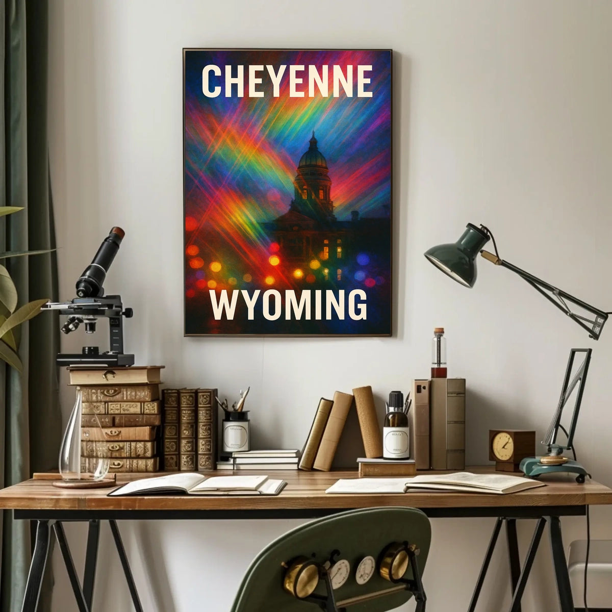 Cheyenne Wyoming Scenic Minimalist Decor Lovers Poster