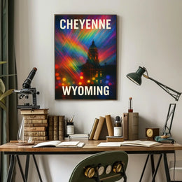 Cheyenne Wyoming Scenic Minimalist Decor Lovers Poster