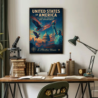 United States of America Land of Freedom and Opportunity Poster PosterGoat