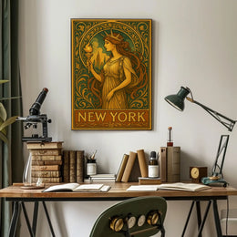 New York Art Nouveau Tribute Poster