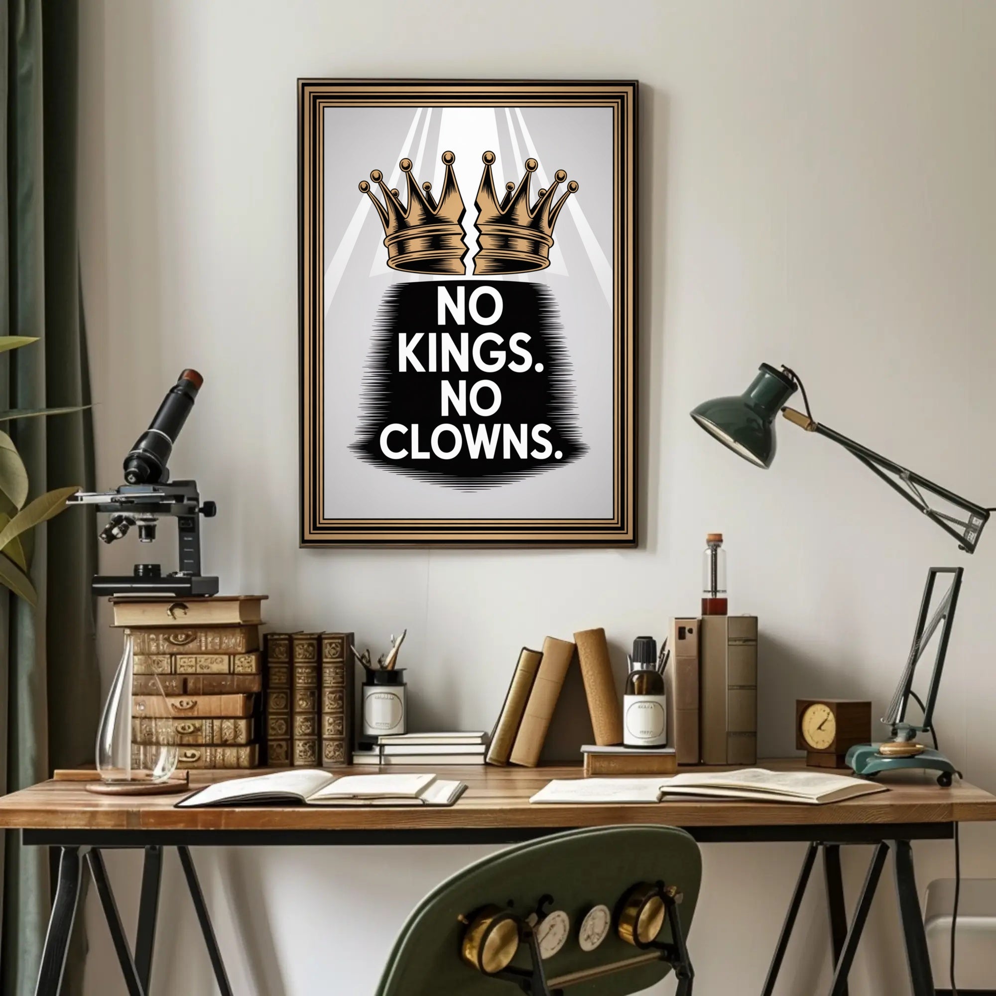 No Kings No Clowns Political or Propaganda Poster