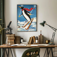 Skiing Penguin Adventure Poster