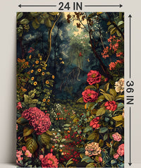 Enchanted Forest Garden William Morris Art Poster