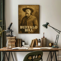 Buffalo Bill Historic Vintage Sepia Western Heritage Poster