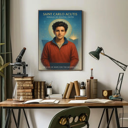 Saint Carlo Acutis Herald Of Digital Poster