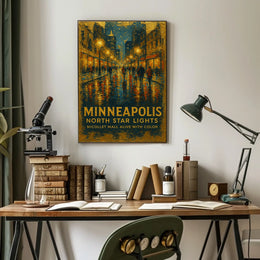Minneapolis North Star Lights Poster