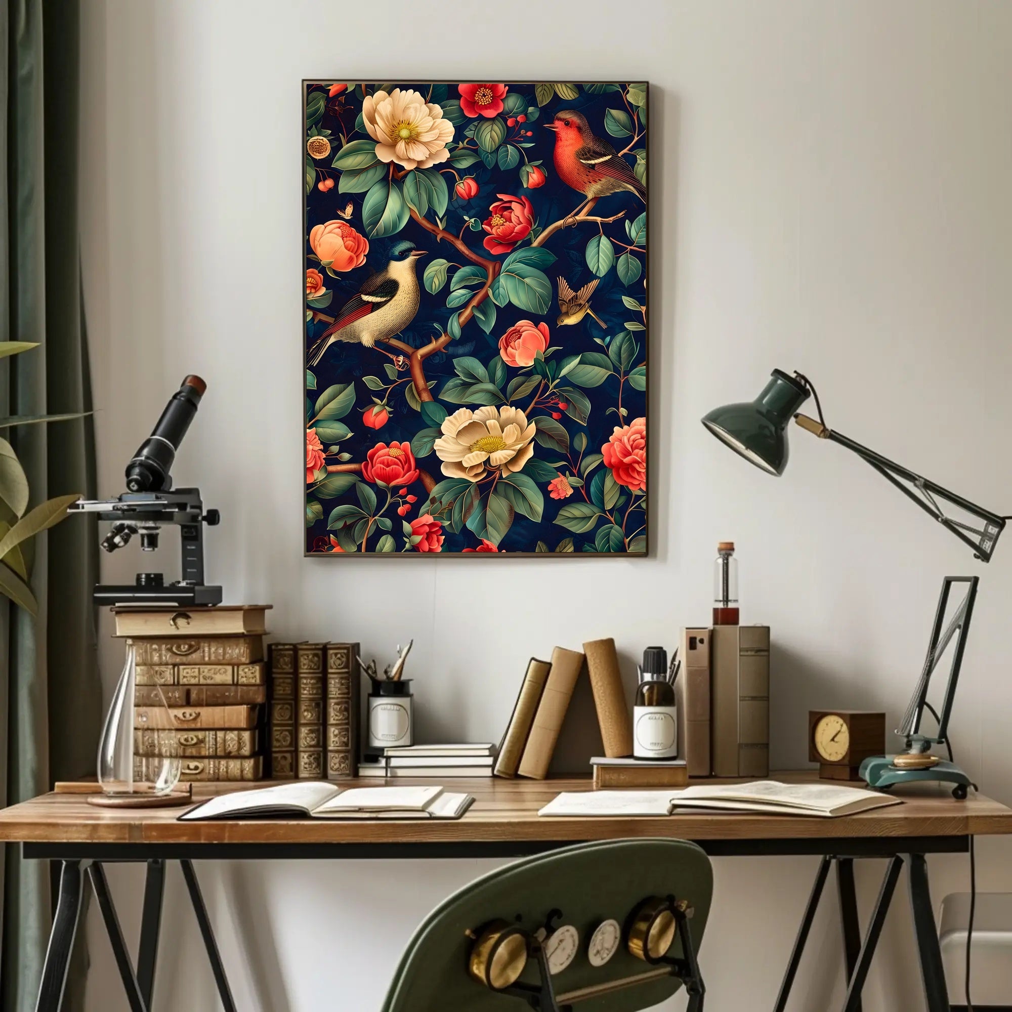 Enchanted Garden Birds Wall Art Print