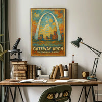 Gateway Arch National Park Majestic Scenic Wanderlust Inspired Home Decor Poster