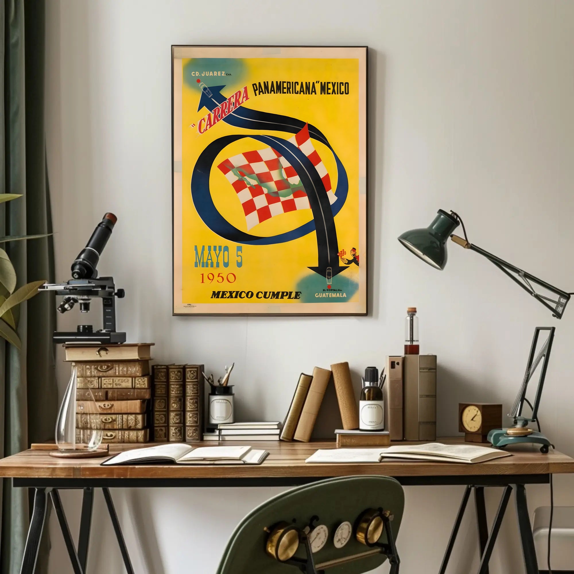 Carrera Panamericana Mexico 1950 Poster