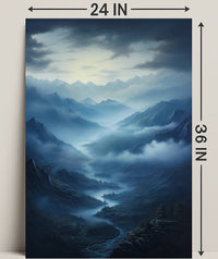 Mystical Mountain Valley Poster