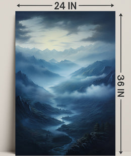 Mystical Mountain Valley Poster