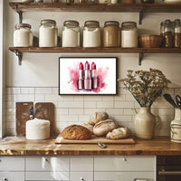 Lipstick Trio – A Splash of Color Poster